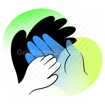 hand, gesture, parent, child, baby, infant